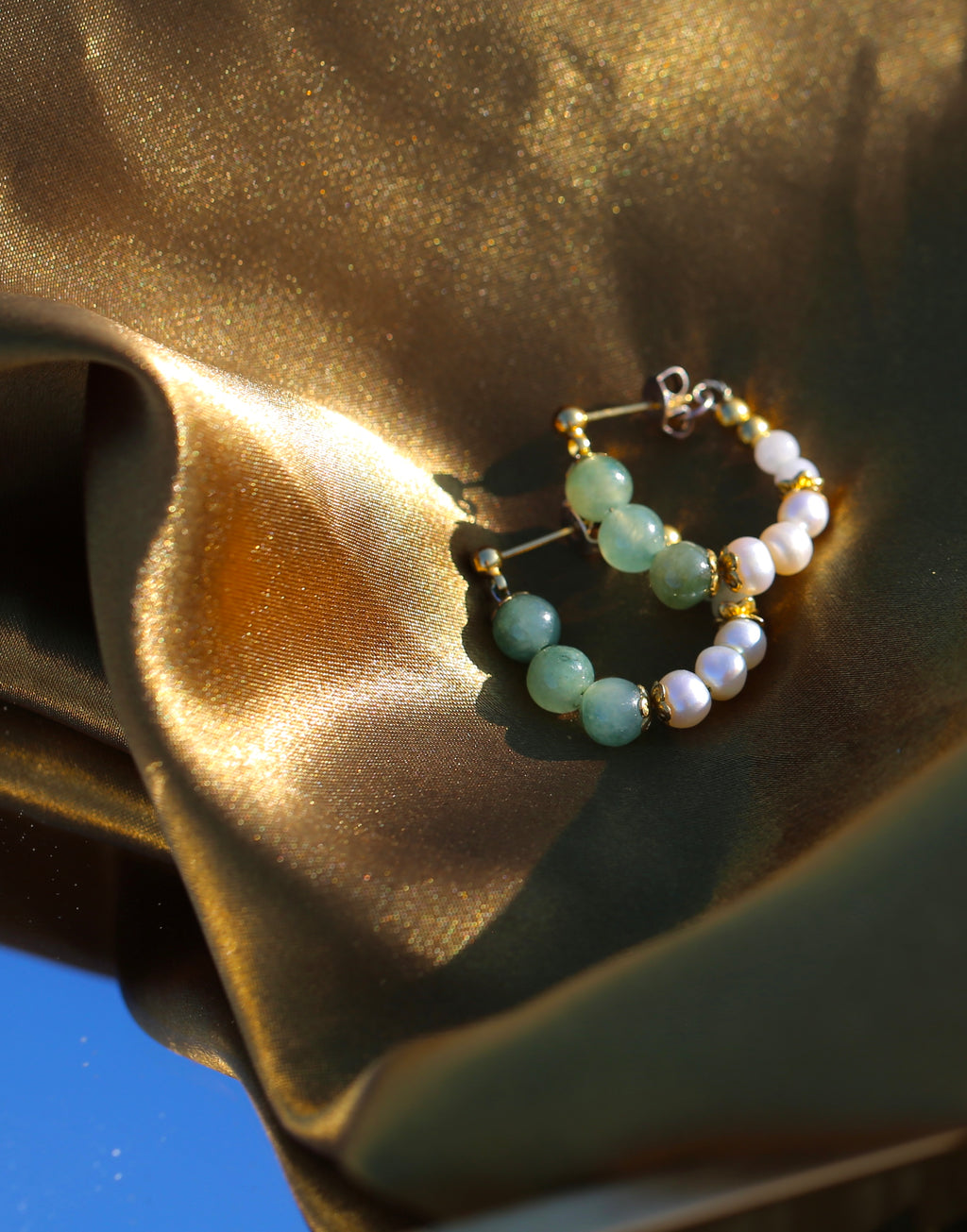 CLASSIC JADEITE HOOPS image 1