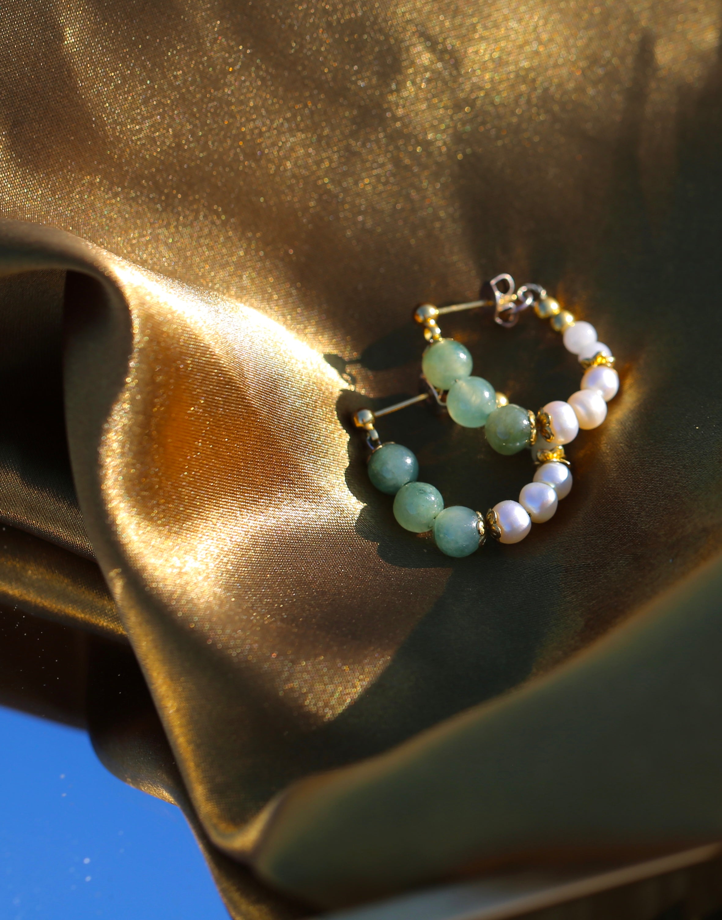 CLASSIC JADEITE HOOPS image 1
