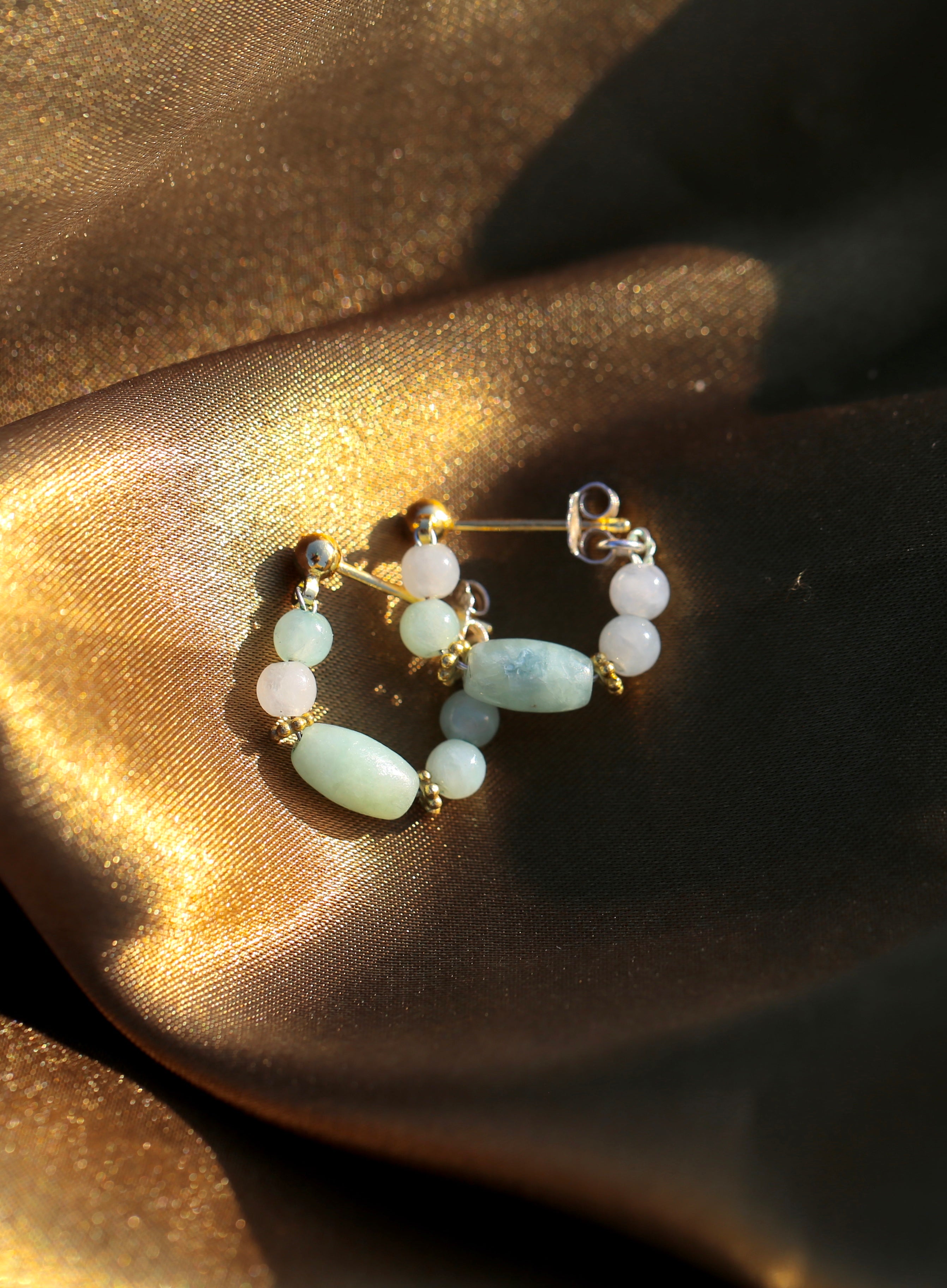 PETITE JADEITE MUSE HOOPS image 0