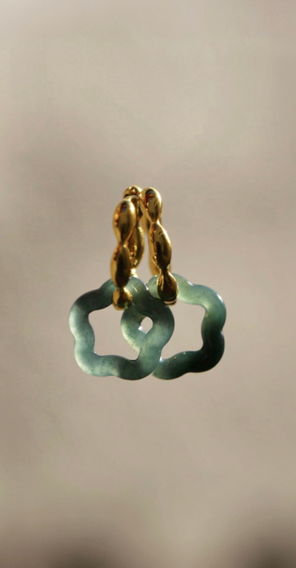 COSMIC BLOOM JADEITE EARRINGS