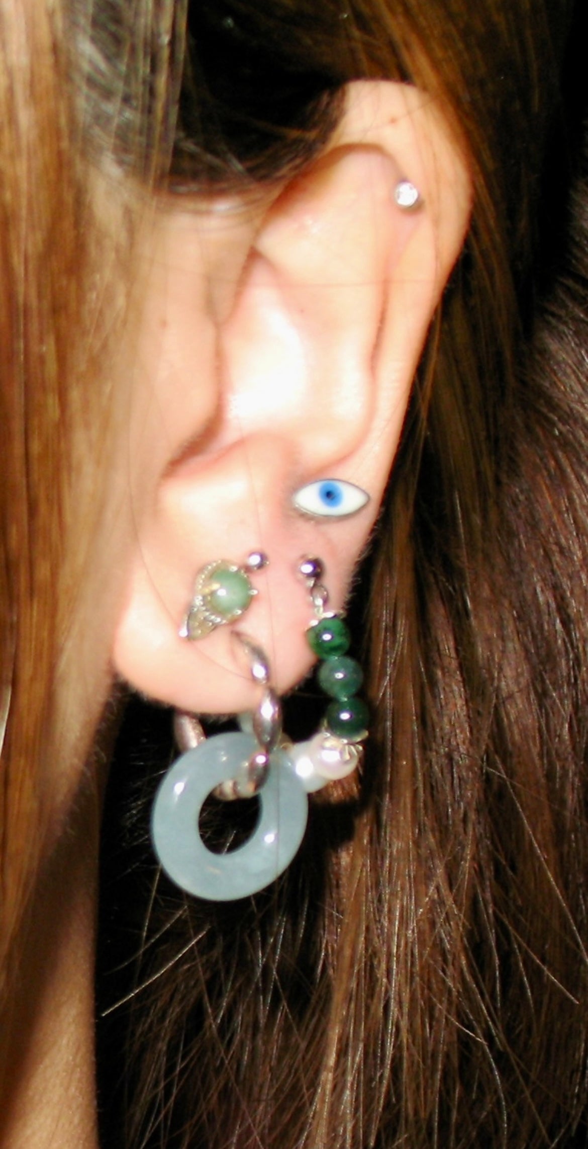 BLUE ICE JADEITE ANGEL HALO EARRINGS image 5
