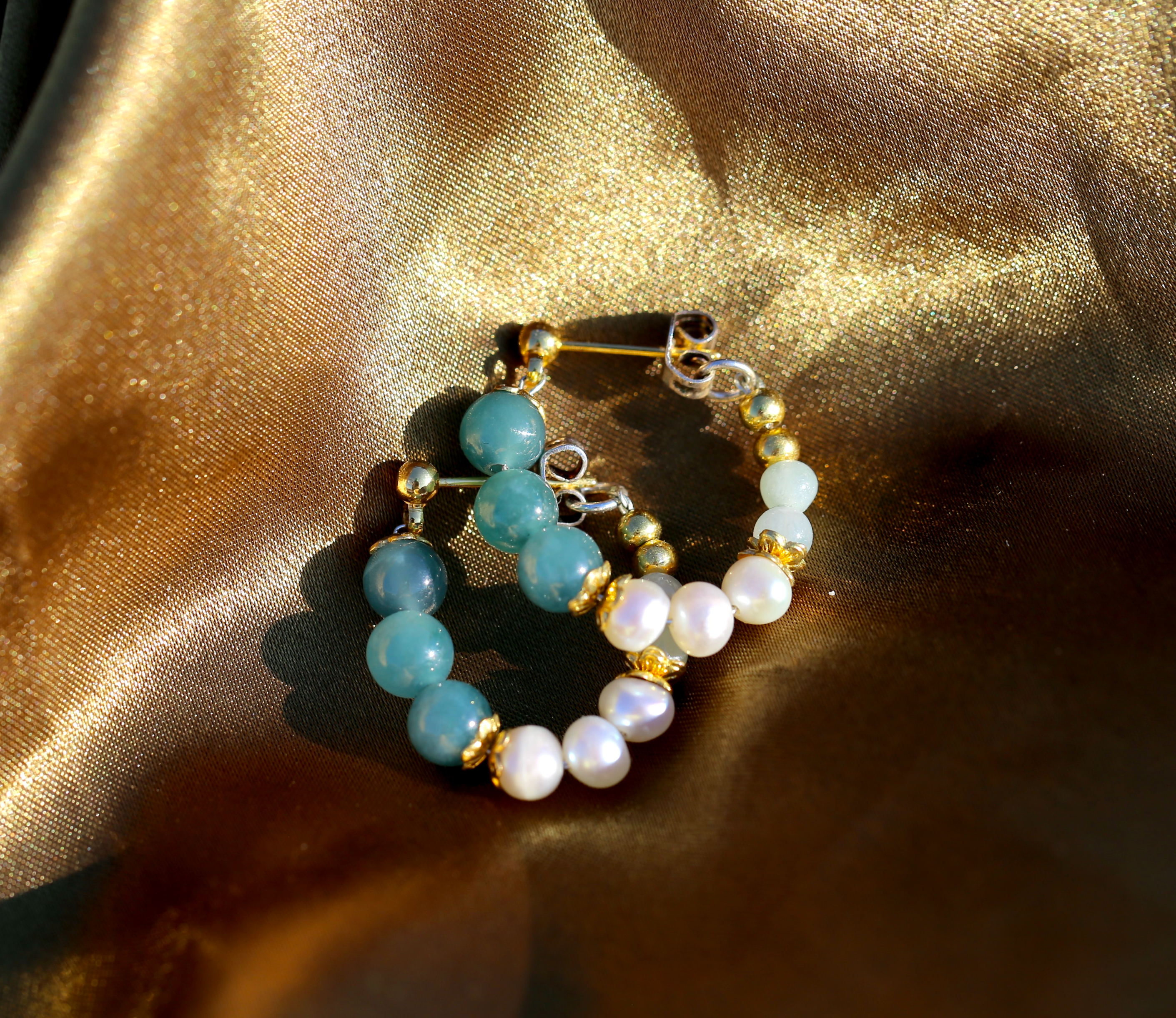 OCEAN BLUE JADEITE CLASSIC HOOPS image 0
