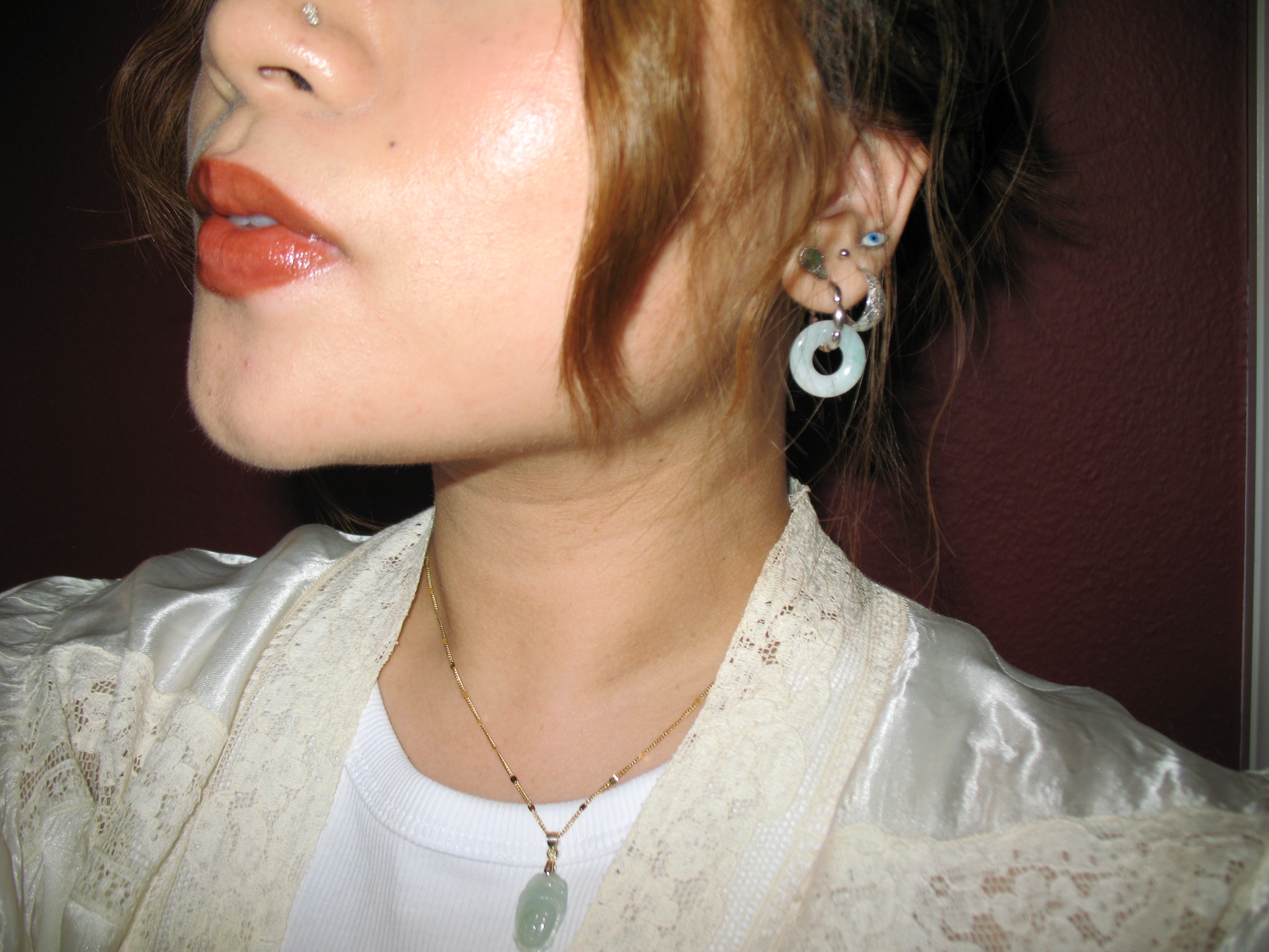 JADEITE ANGEL HALO EARRINGS image 3
