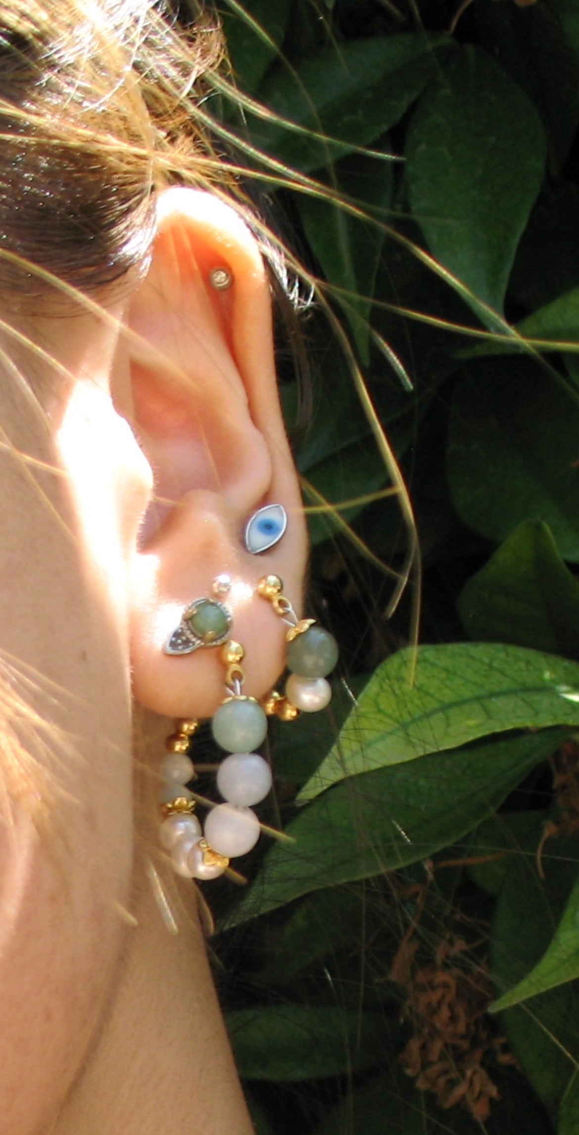 BIRDS OF A FEATHER JADEITE EARRINGS image 1