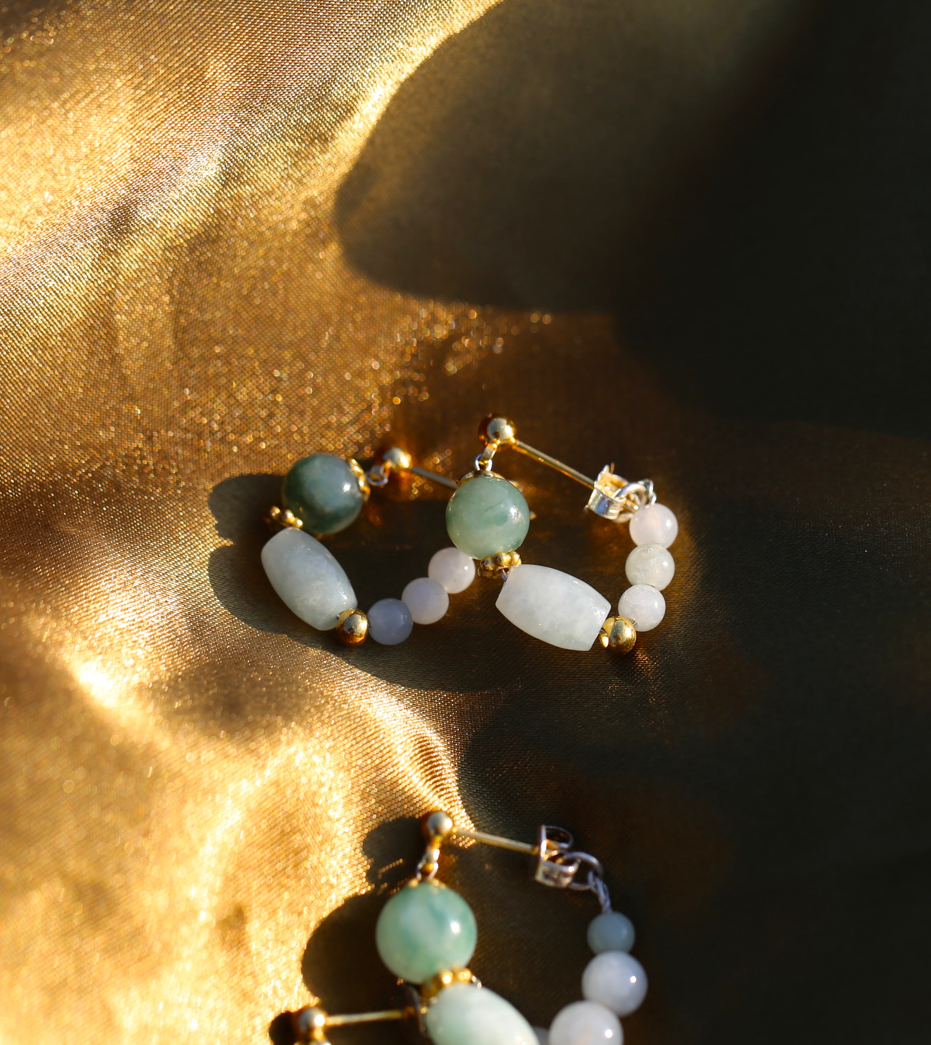 MINI HEAVENLY JADEITE HOOPS