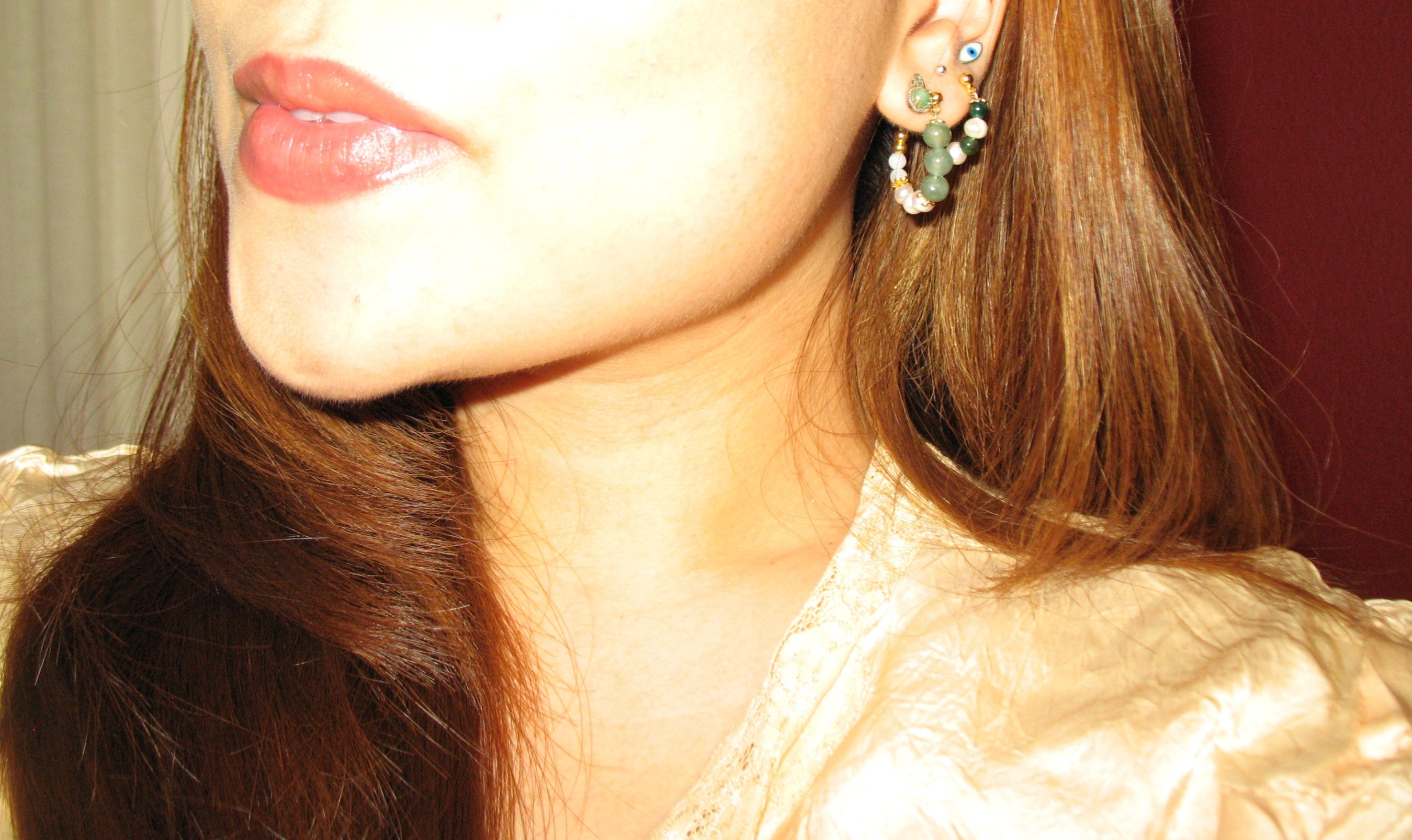 CLASSIC JADEITE HOOPS image 5