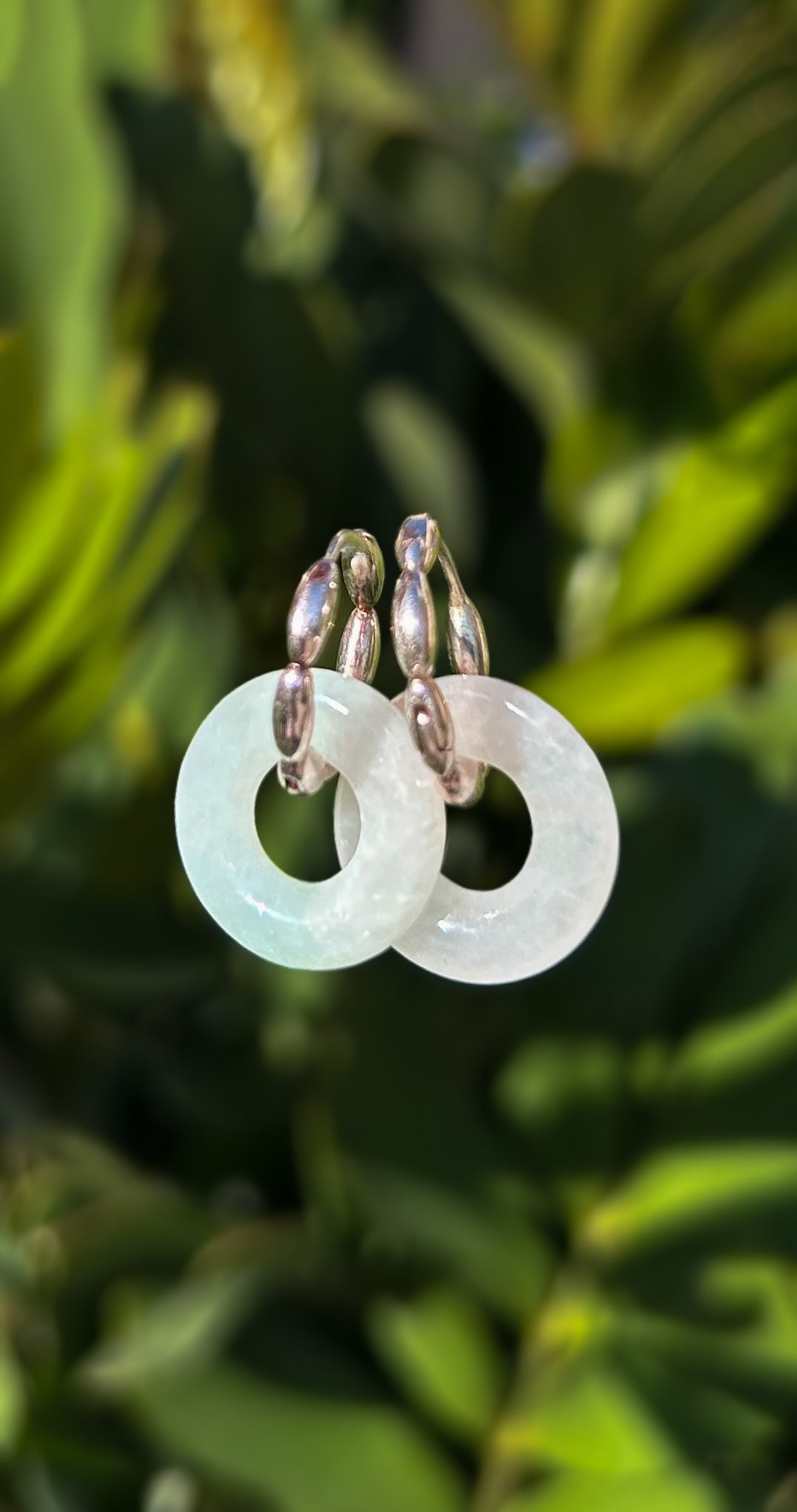JADEITE ANGEL HALO EARRINGS