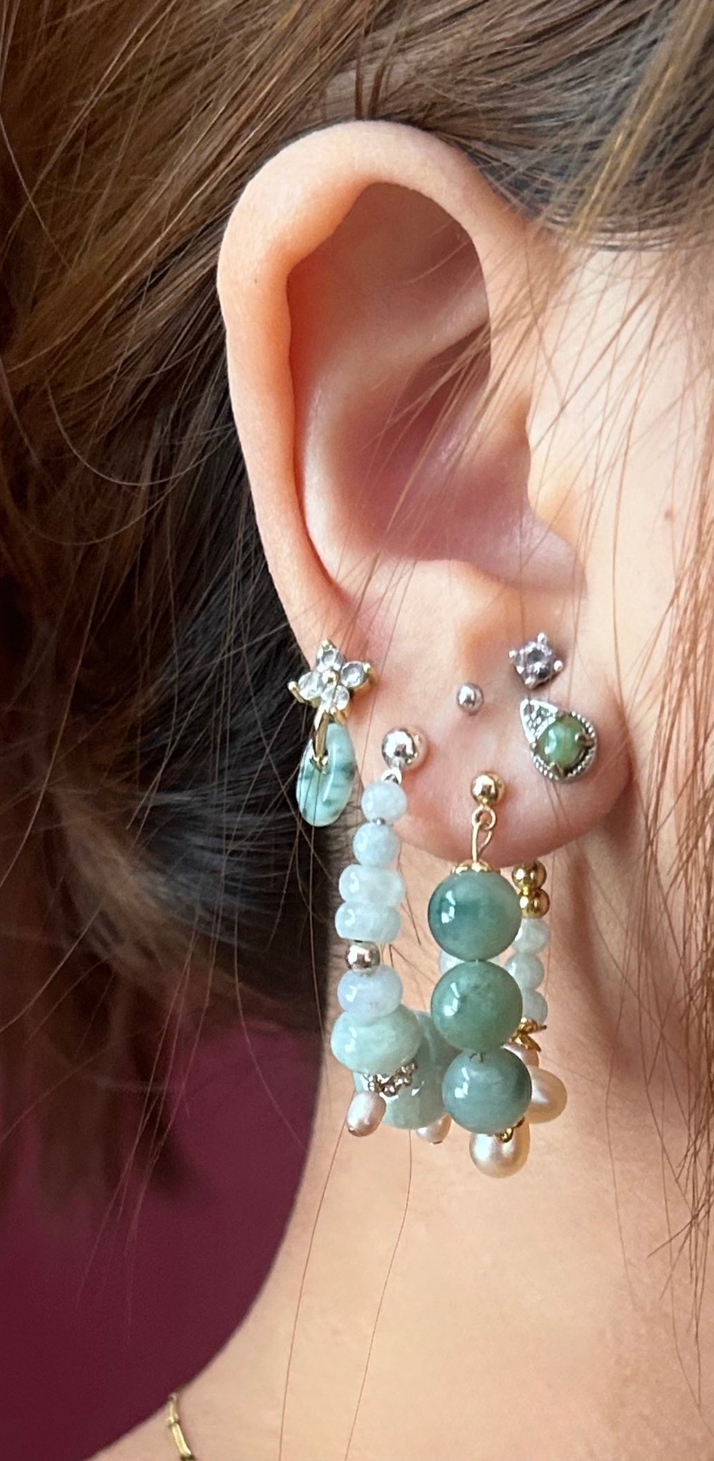 INGENUE JADEITE EARRINGS image 1