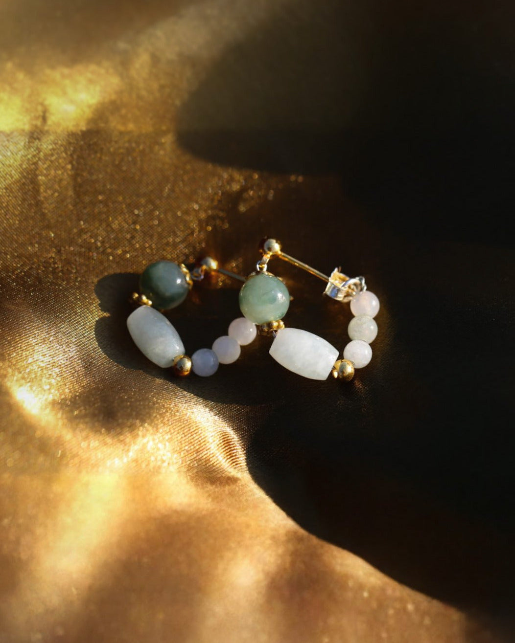 MINI HEAVENLY JADEITE HOOPS