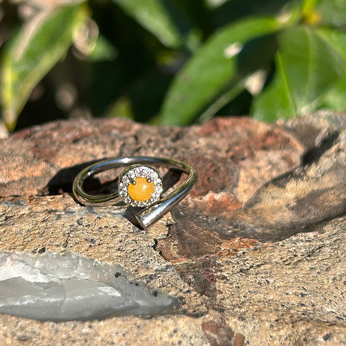 GOLDEN JADEITE WRAP RING
