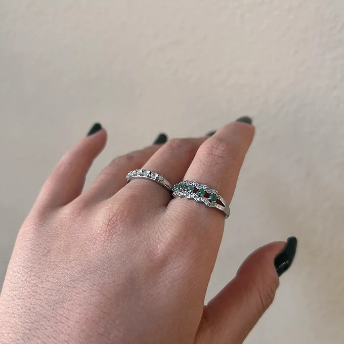 DEWDROP BAND JADEITE RING