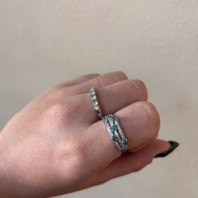 DEWDROP BAND JADEITE RING