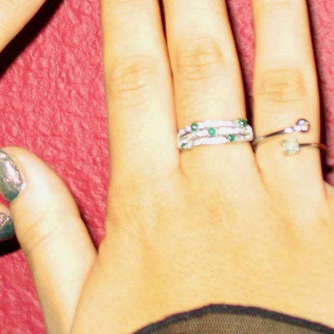 STACKED JADEITE RING