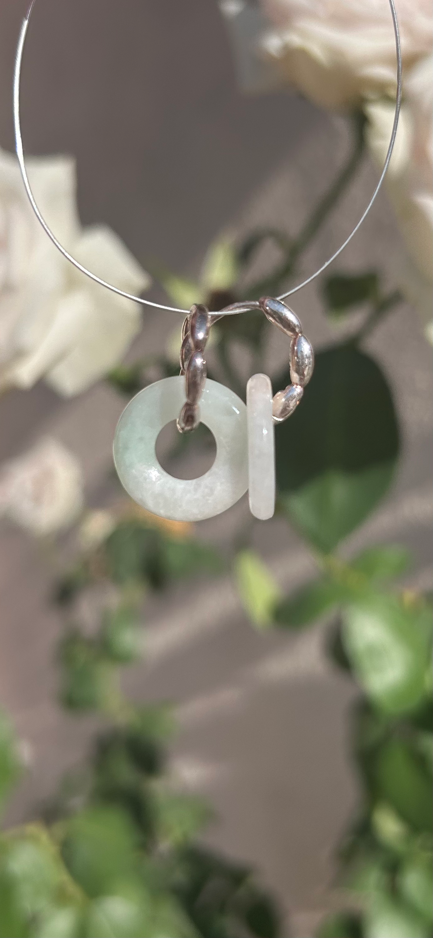 JADEITE ANGEL HALO EARRINGS image 2