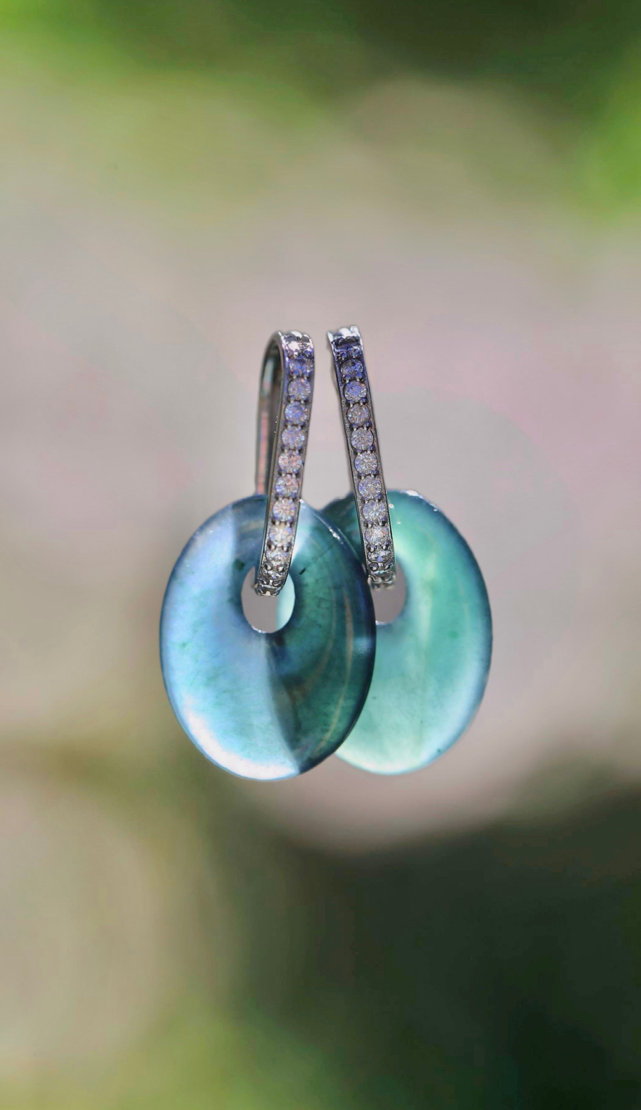 JADEITE PAVÉ MERMAID EARRINGS