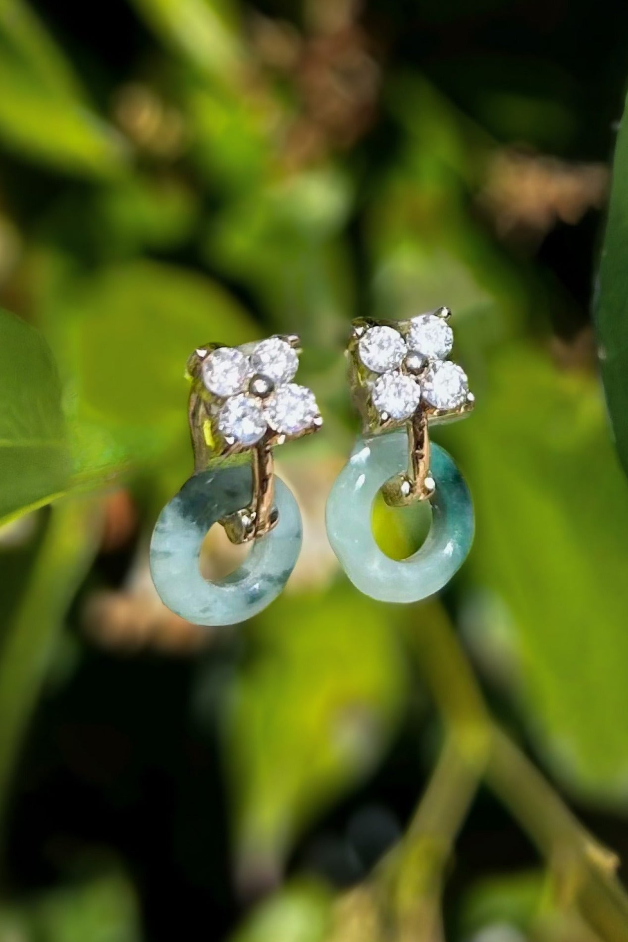 JADEITE FLORA EARRINGS