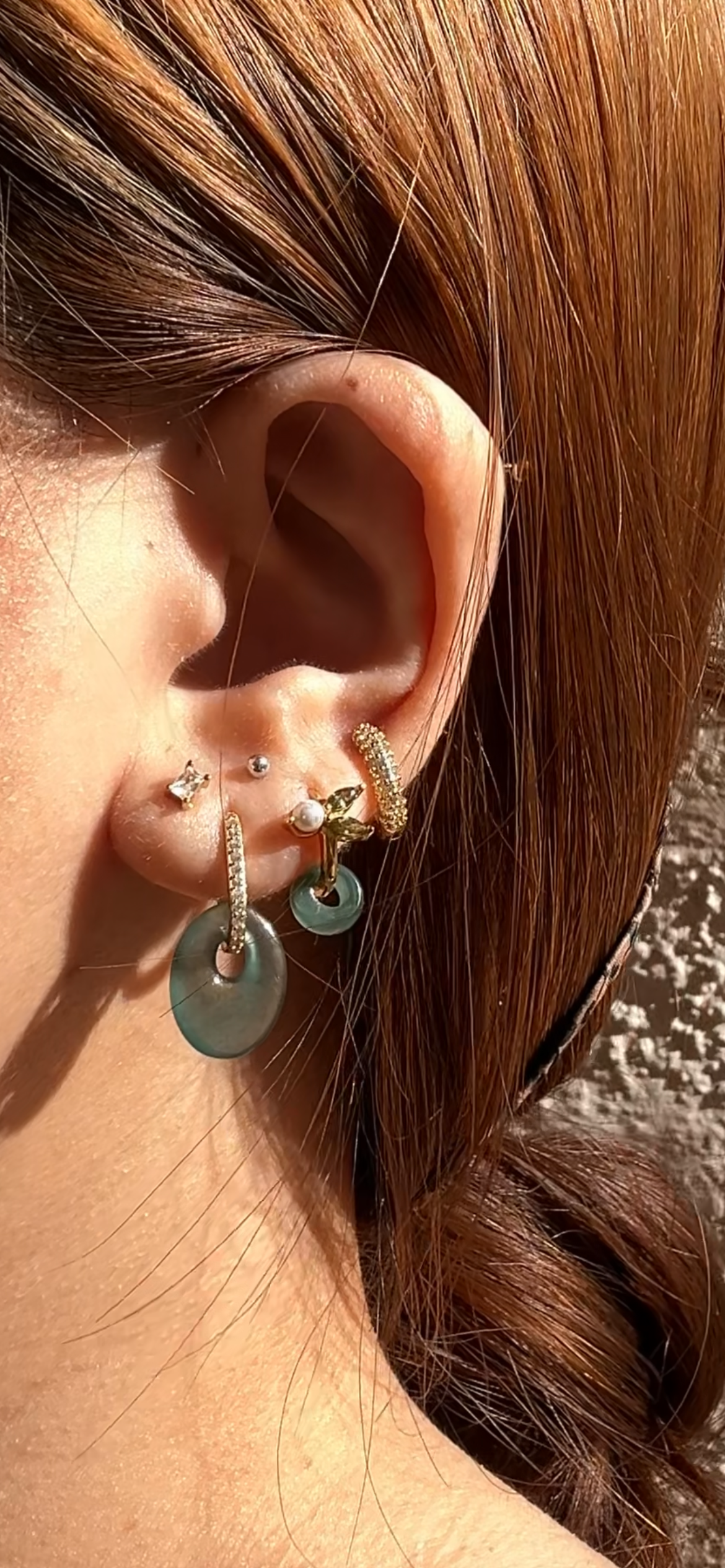 JADEITE PAVÉ MERMAID EARRINGS