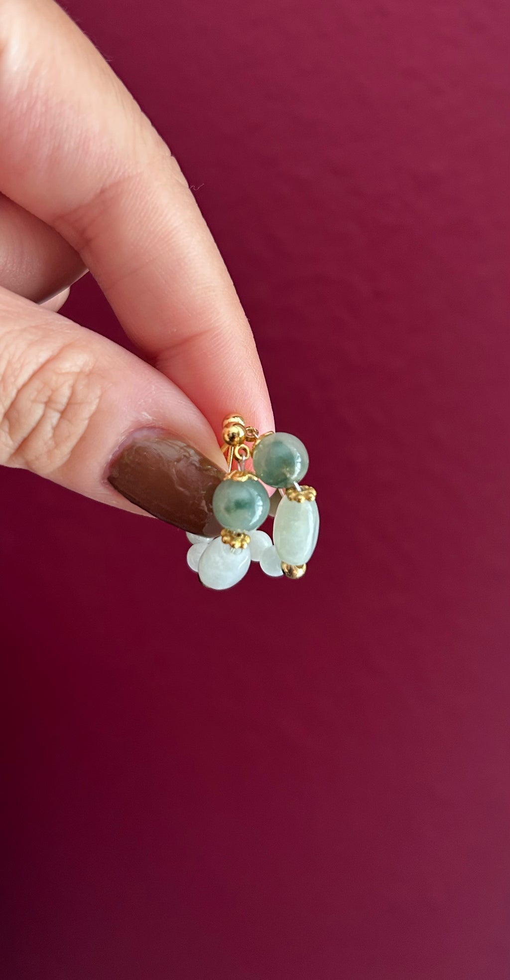 MINI HEAVENLY JADEITE HOOPS