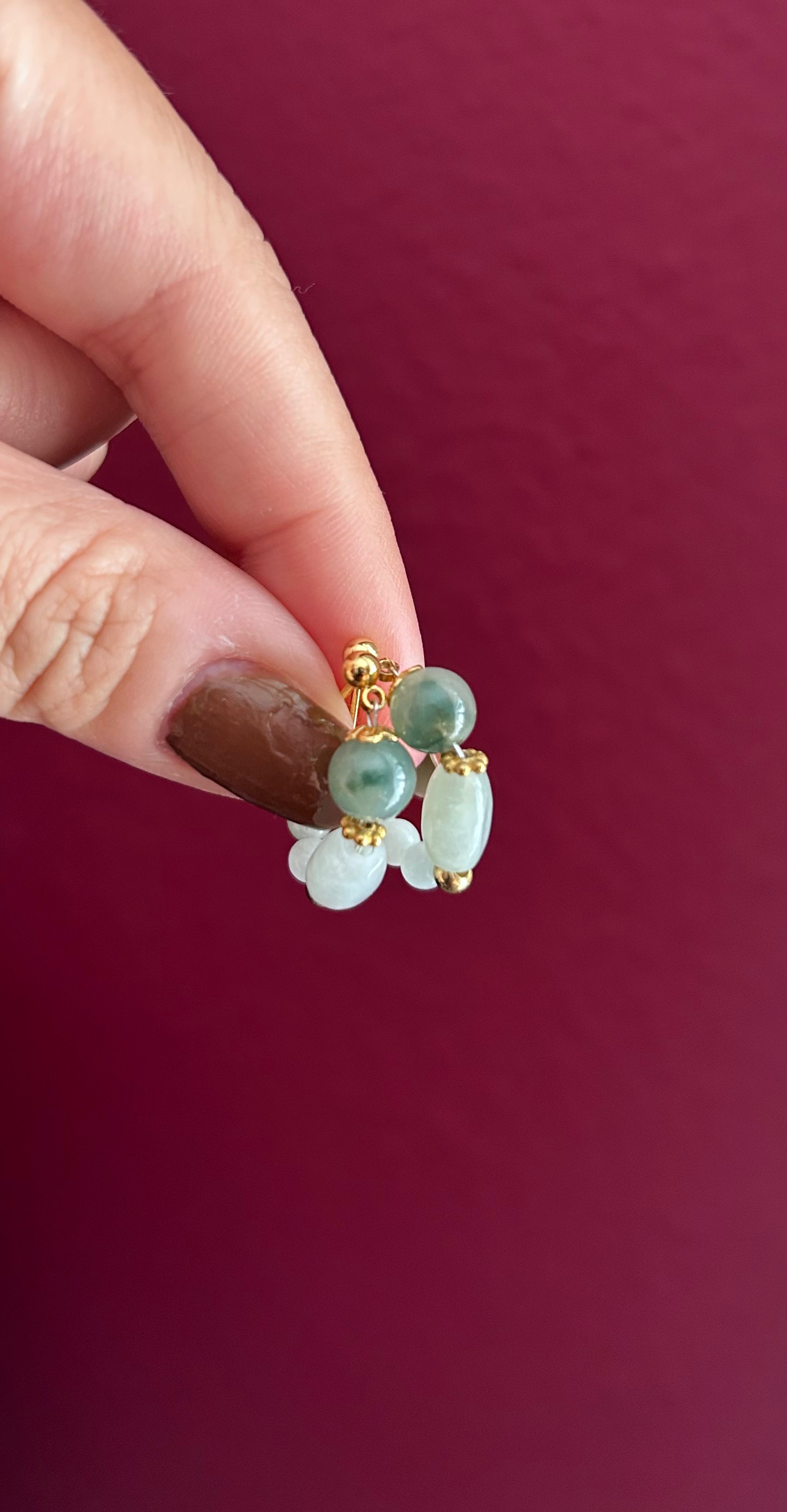 MINI HEAVENLY JADEITE HOOPS