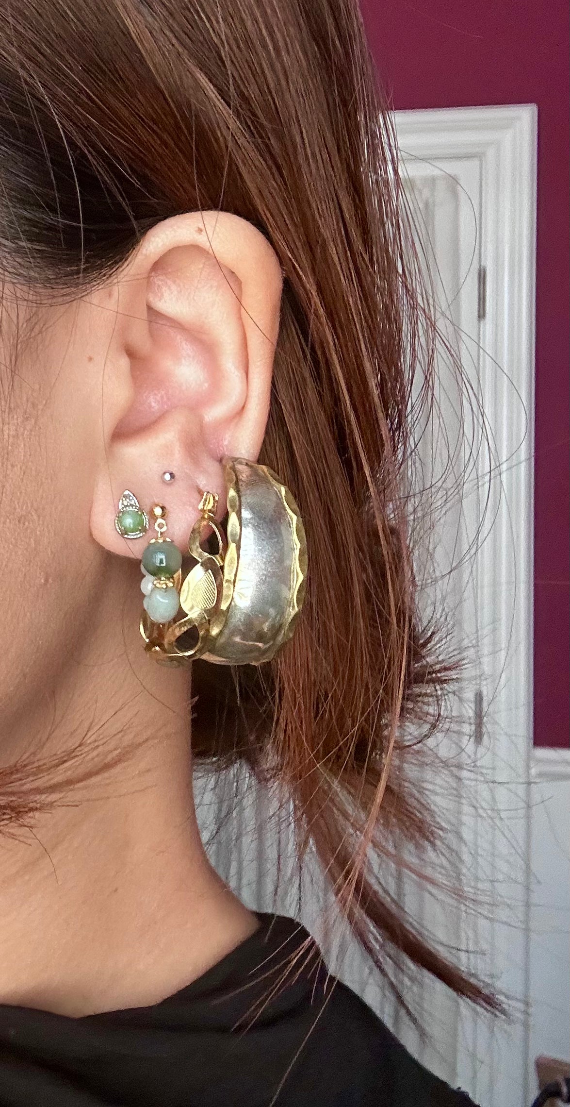 MINI HEAVENLY JADEITE HOOPS