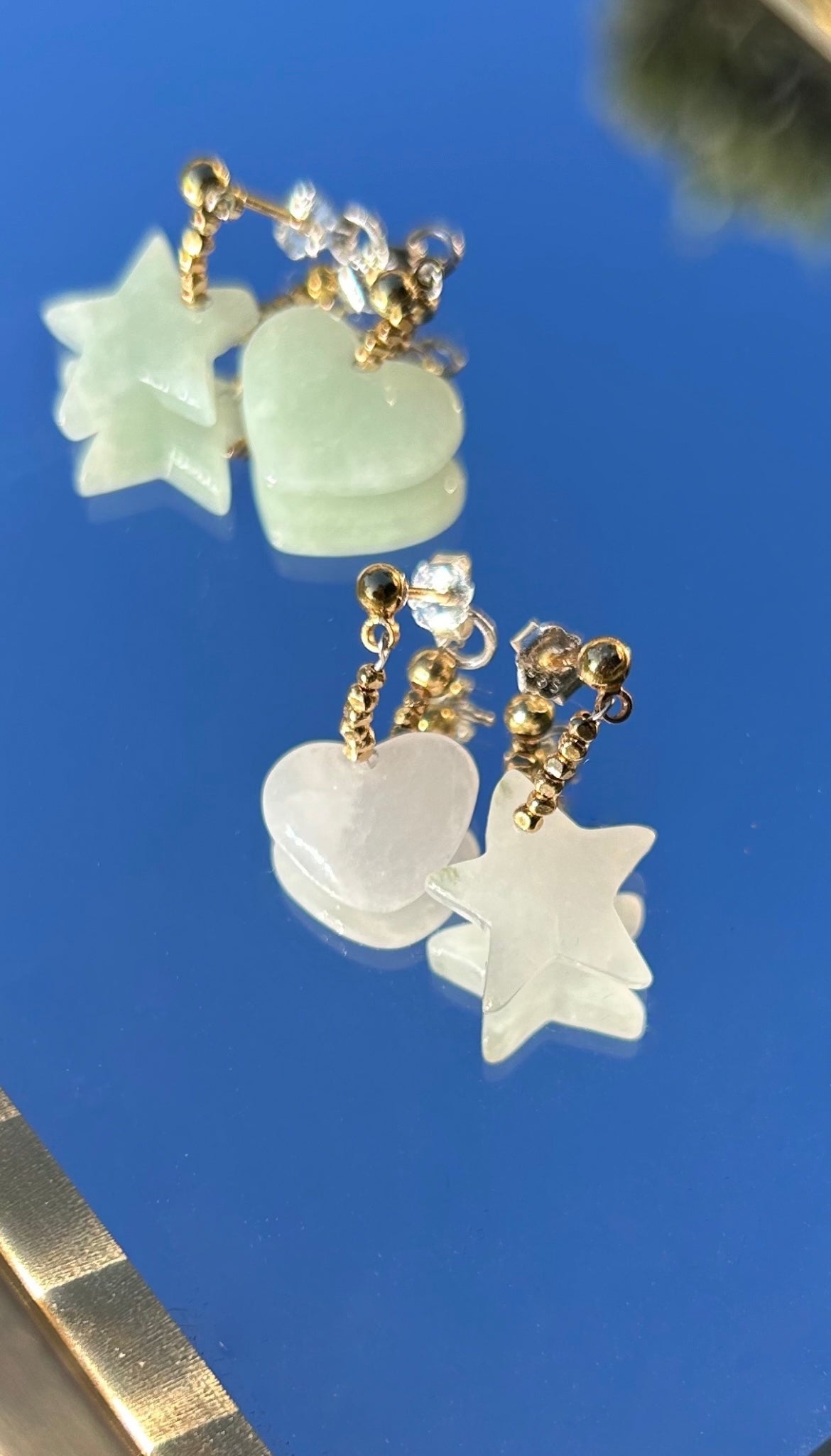 COSMIC LOVE JADEITE EARRINGS IN WHITE image 0