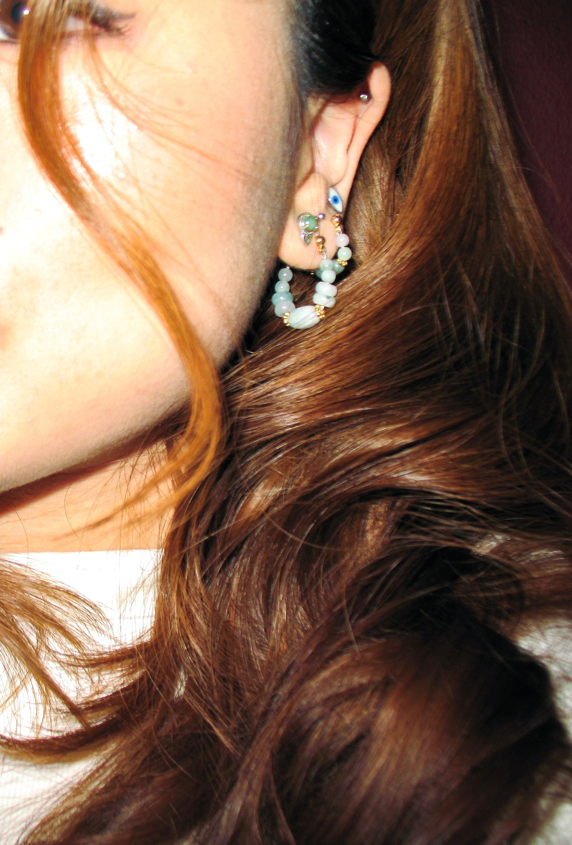 PETITE JADEITE MUSE HOOPS image 1