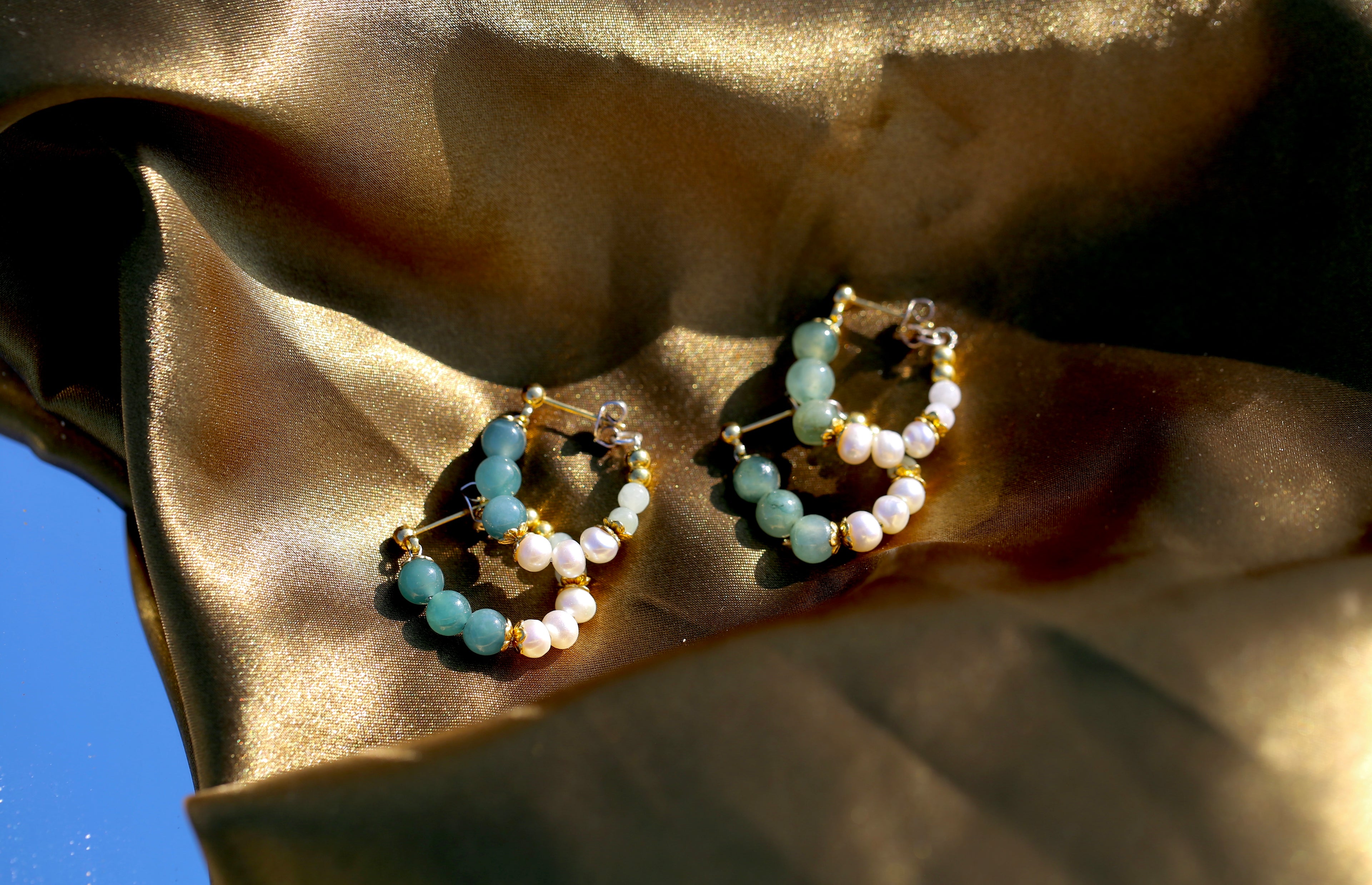 CLASSIC JADEITE HOOPS image 8